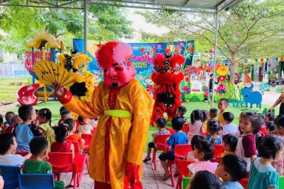 Bé yêu vui tết trung thu tại Trường Mầm non Nghĩa Kỳ