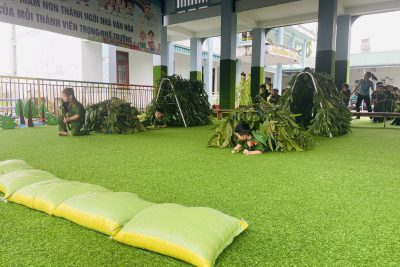 Hoạt động: Trải nghiệm làm chú bộ đội tại lớp Chồi A